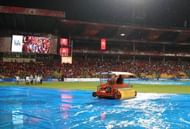 The super soaker in action at the Chinnaswamy Stadium